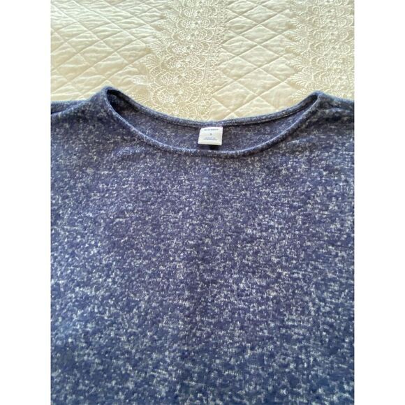 Old Navy Swing Dress Blue Heather Knit Long Sleeve Knee Length Size Small - Picture 6 of 9